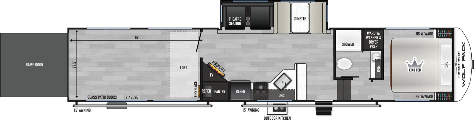 Wolf Pack 350PACK15 Floorplan